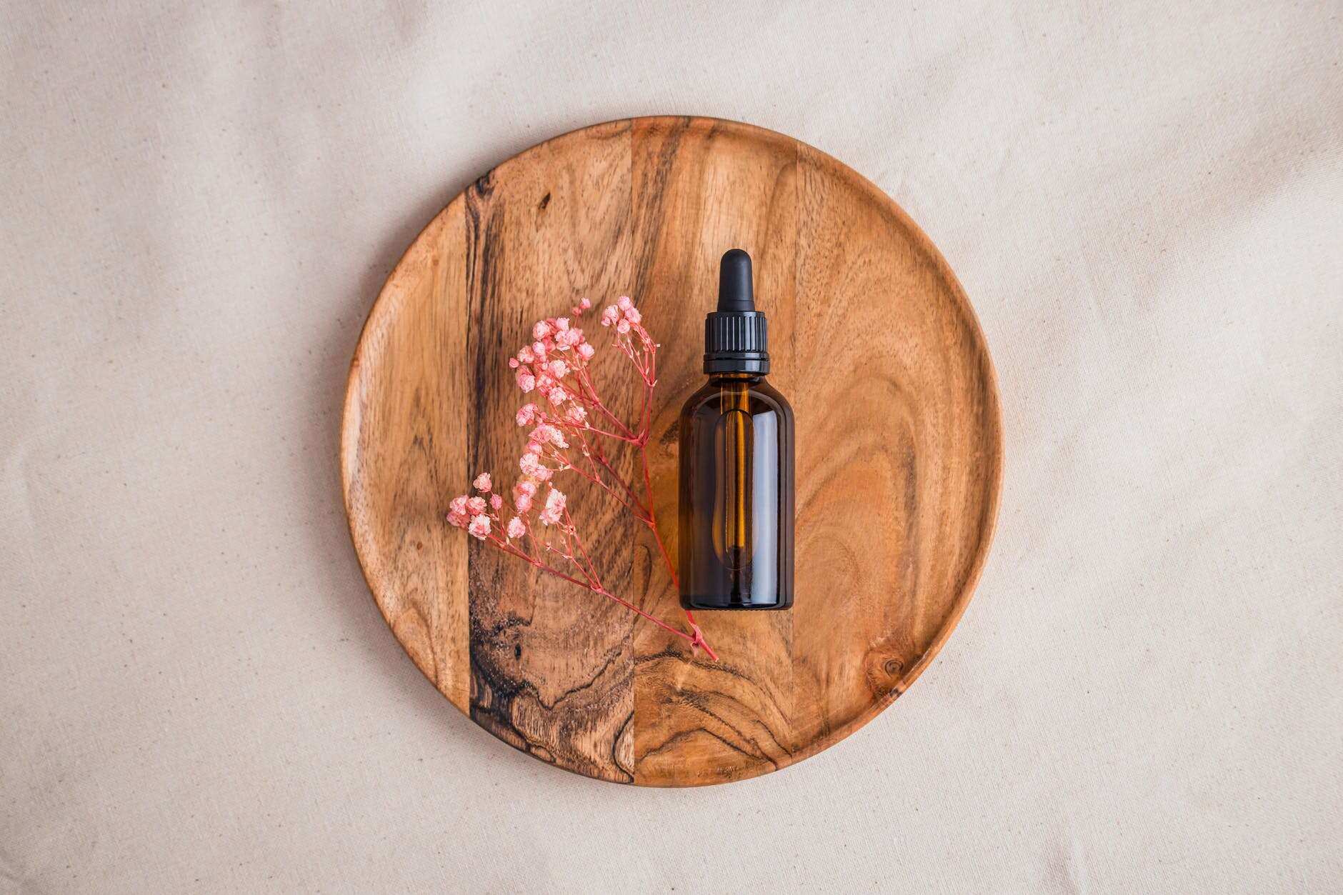 brown bottle on brown plate